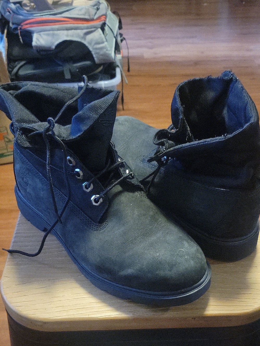 Timberland Black Suede Lace-Up Ankle Boots